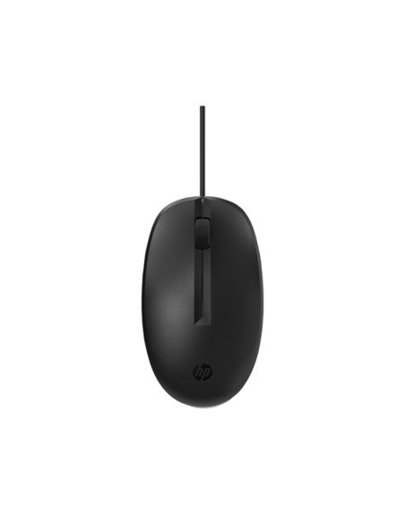 Raton hp 125 optico con cable 3 botones 1200 dpi color negro