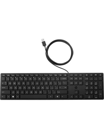 Teclado hp 320k qwerty con cable color negro