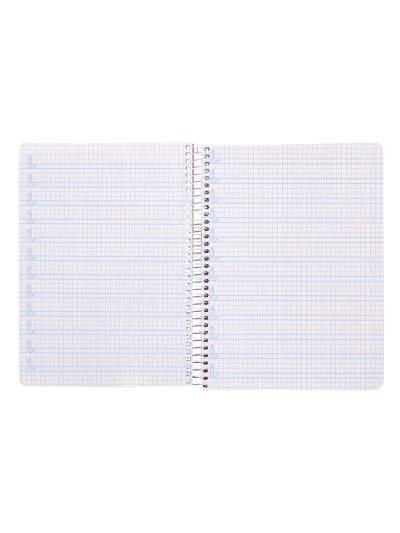 Cuaderno espiral liderpapel din a5 pautaguia tapa plastico 80h 90gr cuadro pautado 4mm color naranja