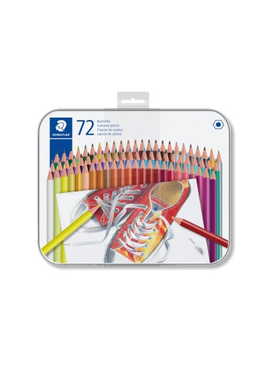 Lapices de colores staedtler caja metalica de 72 unidades colores surtidos