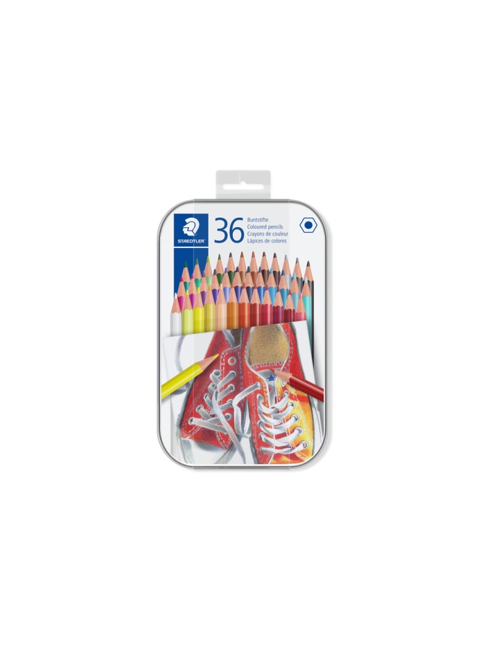 Lapices de colores staedtler caja metalica de 36 unidades colores surtidos Lapices de colores staedtler caja metalica de 36 unidades colores surtidos