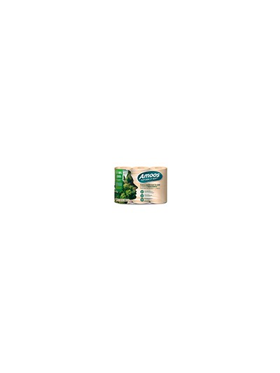 Papel higienico amoos naturally soft 2 capas pasta cruda paquete de 6 rollos 32 m