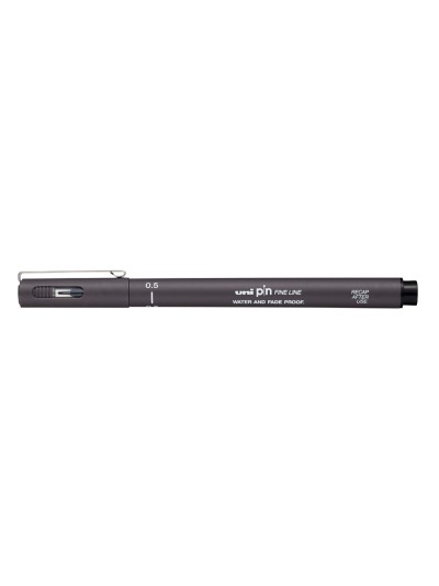 Rotulador uniball pin calibrado micrometrico 0,5 mm color gris oscuro