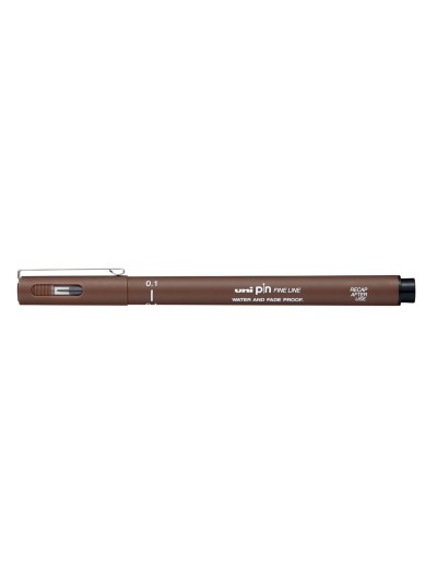 Rotulador uniball pin caligrado micrometrico 0,1 mm color sepia