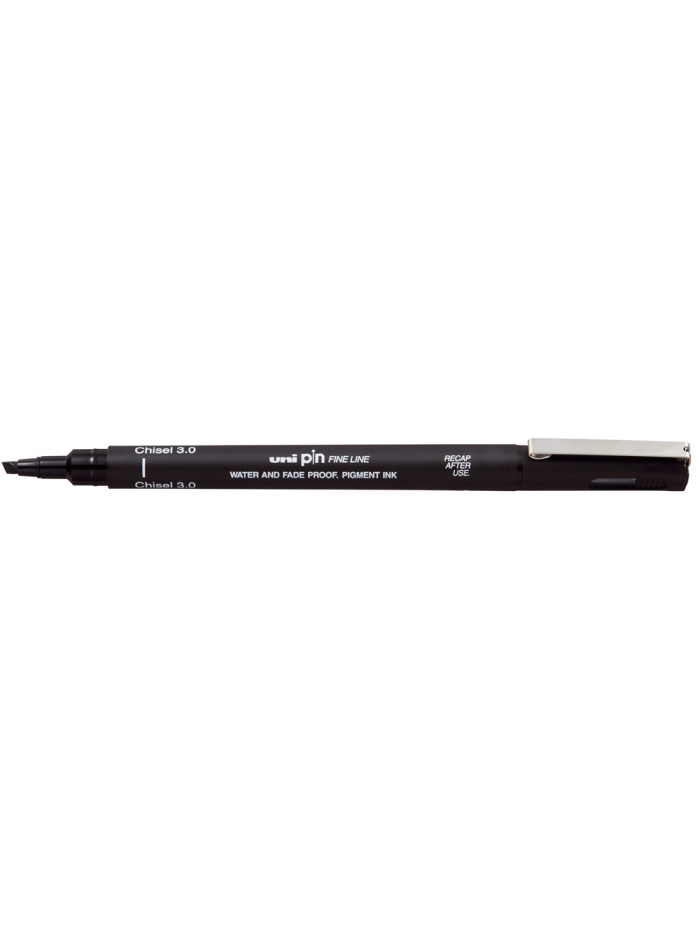 Rotulador uniball pin calibrado punta biselada 3 mm color negro Rotulador uniball pin calibrado punta biselada 3 mm color negro