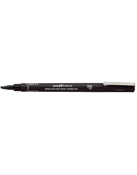 Rotulador uniball pin calibrado punta biselada 3 mm color negro