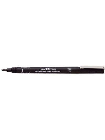 Rotulador uniball pin calibrado punta biselada 2 mm color negro