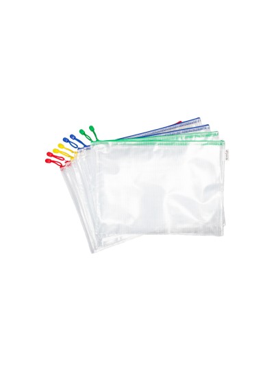 Bolsa multiusos tarifold zipper con cremallera din a3 pack de 8 unidades colores surtidos