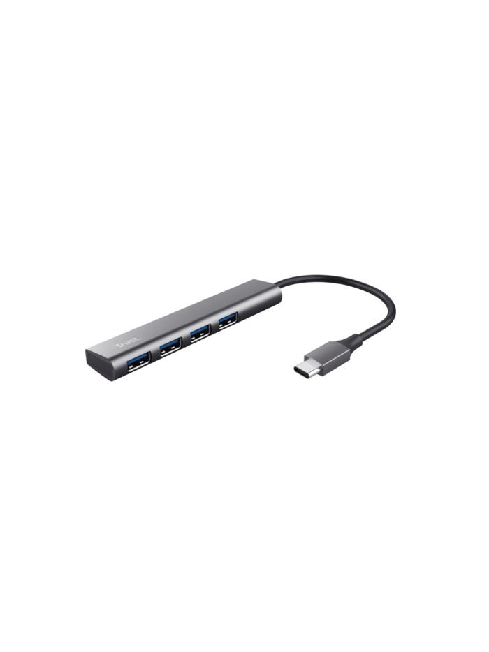 Hub trust halyx 4 puertos usb-a conexion usb-c color gris Hub trust halyx 4 puertos usb-a conexion usb-c color gris