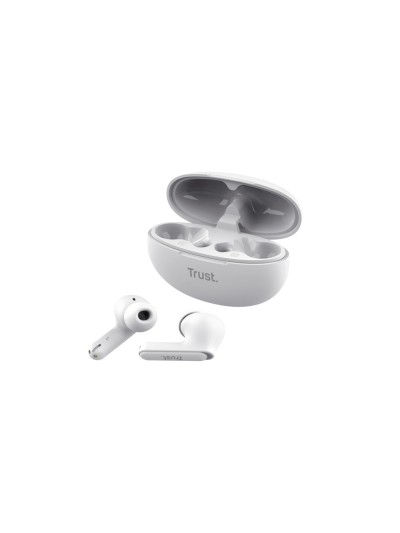 Auriculares trust yavi enc inalambrico bluetooth usb-c color blanco