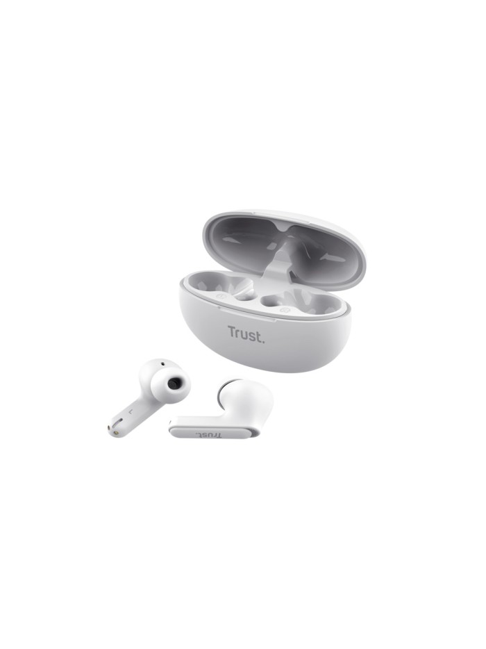 Auriculares trust yavi enc inalambrico bluetooth usb-c color blanco Auriculares trust yavi enc inalambrico bluetooth usb-c color blanco