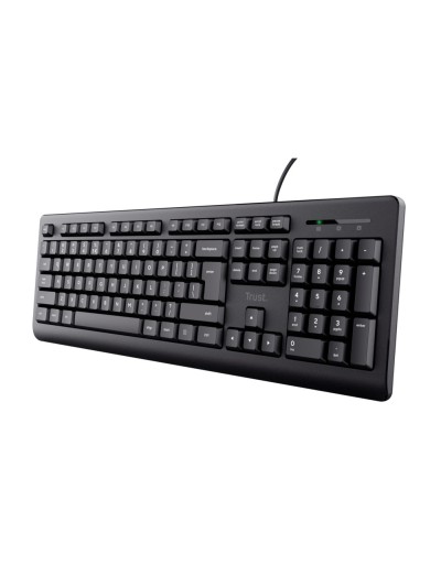 Teclado trust tk-150 usb 2.0 con cable longitud 180 cm color negro