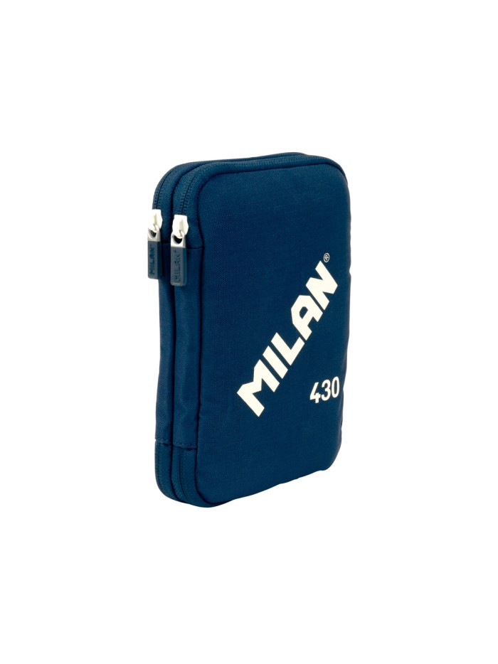 Plumier escolar milan 430 since 1918 doble con accesorios color azul 195x50x130 mm Plumier escolar milan 430 since 1918 doble con accesorios color azul 195x50x130 mm