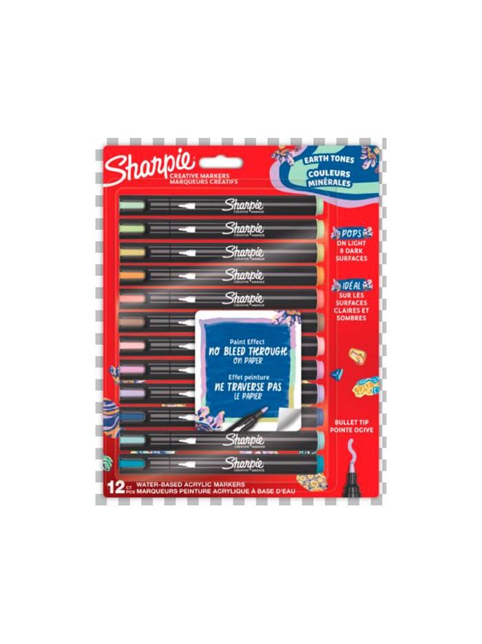 Rotulador sharpie acrilico earth tones blister de 12 unidades colores surtidos Rotulador sharpie acrilico earth tones blister de 12 unidades colores surtidos