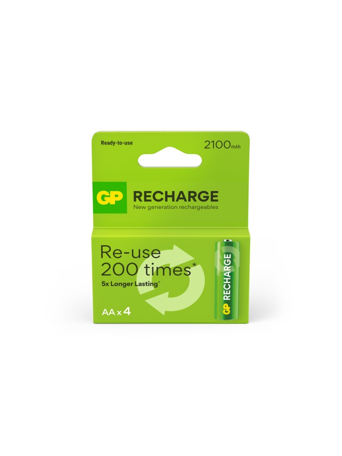 Pila gp recargable aa 2100 mah blister de 4 unidades Pila gp recargable aa 2100 mah blister de 4 unidades