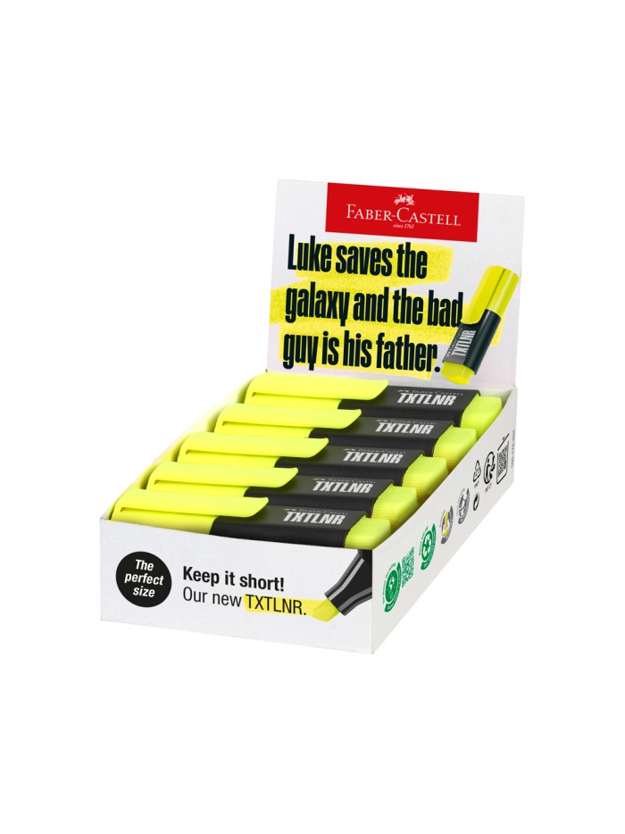 Rotulador faber castell neon txtlnr fluorescente amarillo Rotulador faber castell neon txtlnr fluorescente amarillo