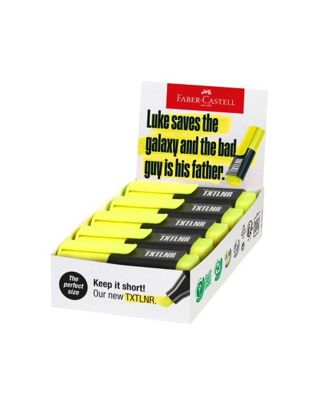 Rotulador faber castell neon txtlnr fluorescente amarillo