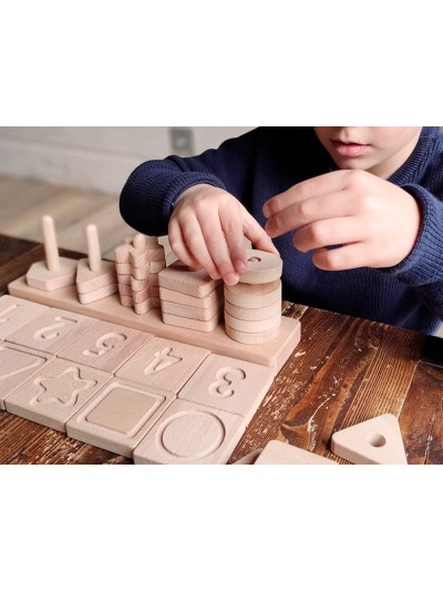 Juego didactico andreutoys formas geometricas sensoriales madera
