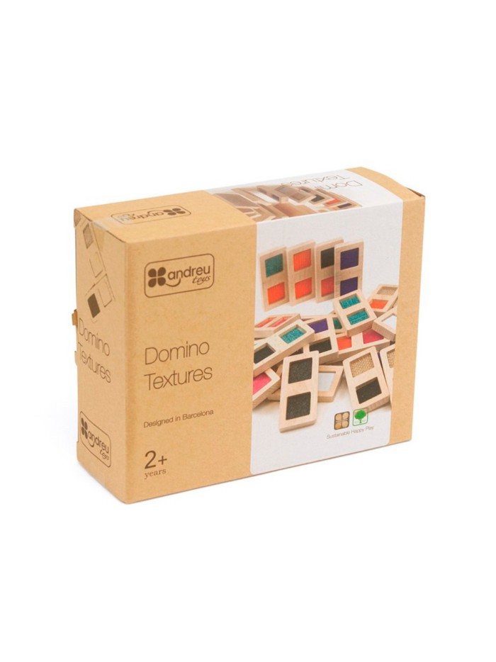 Juego didactico andreutoys domino sensorial texturas madera 28 piezas Juego didactico andreutoys domino sensorial texturas madera 28 piezas