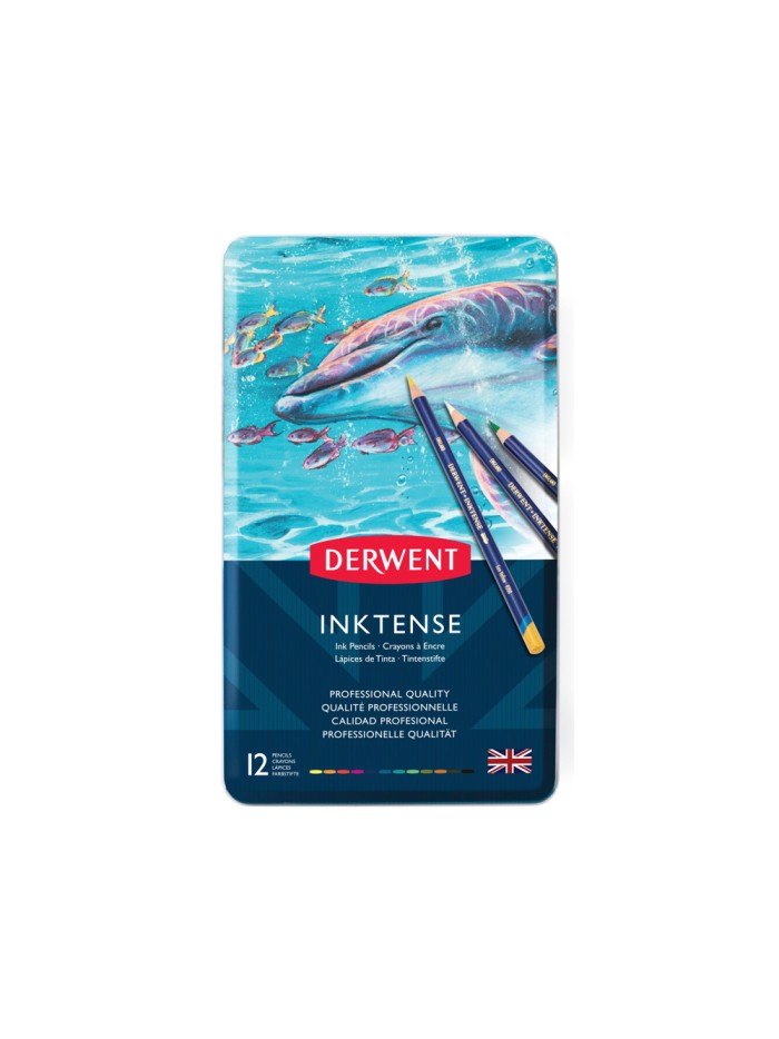 Lapices de colores derwent inktense acuarelable caja metalica de 12 unidades colores surtidos Lapices de colores derwent inktense acuarelable caja metalica de 12 unidades colores surtidos