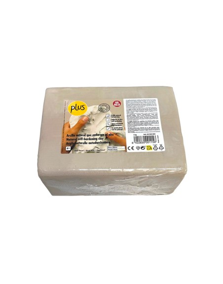 Pasta de modelar sio-2 plus color blanco natural paquete de 5 kg