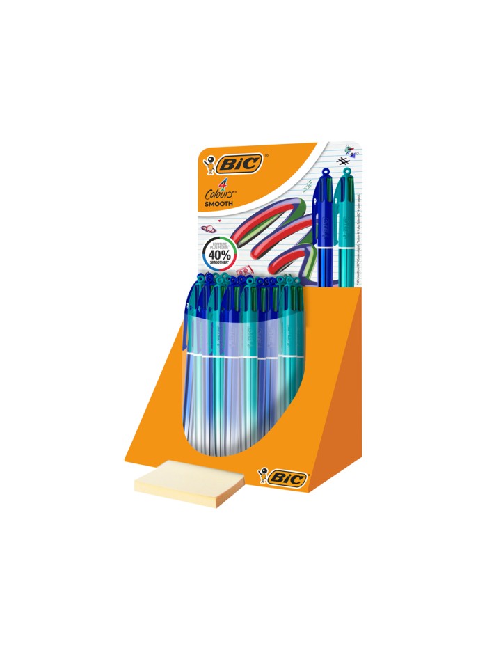 Boligrafo bic cuatro colores smooth gradiente expositor de 30 unidades colores surtidos Boligrafo bic cuatro colores smooth gradiente expositor de 30 unidades colores surtidos