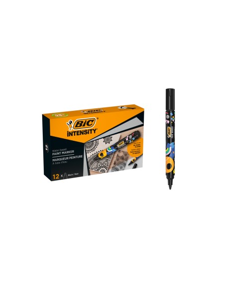 Rotulador bic intensity paint marker color negro