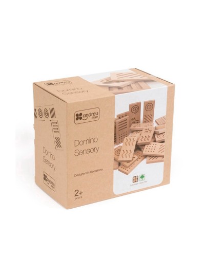 Juego didactico andreutoys domino sensorial madera 28 piezas