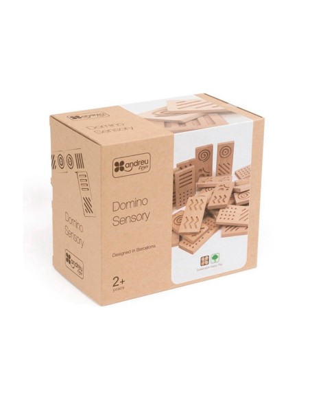 Juego didactico andreutoys domino sensorial madera 28 piezas