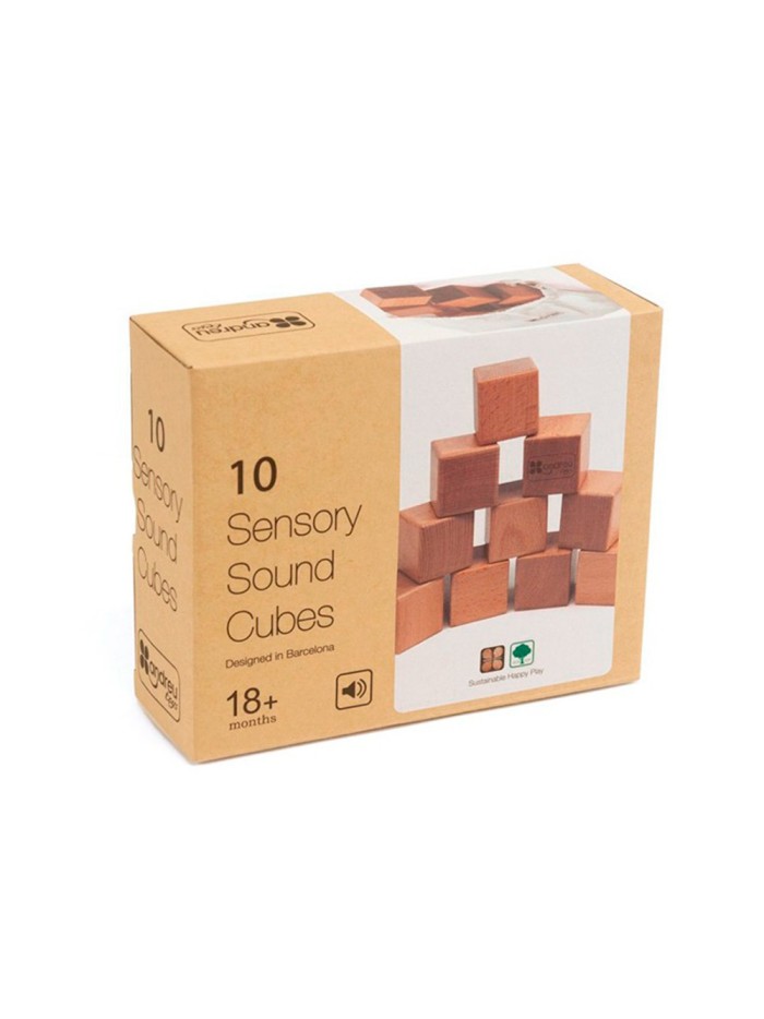 Juego didactico andreutoys 10 cubos sensoriales con sonido madera Juego didactico andreutoys 10 cubos sensoriales con sonido madera