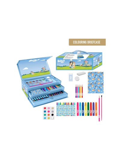 Set de papeleria coloreable maletin bluey