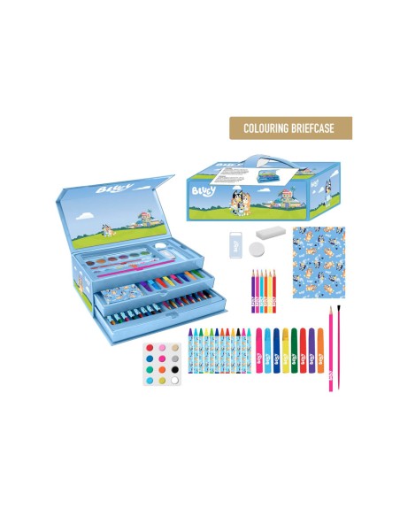 Set de papeleria coloreable maletin bluey