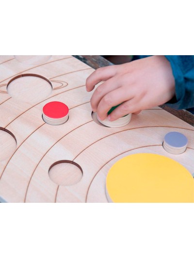 Juego didactico andreutoys sistema solar madera
