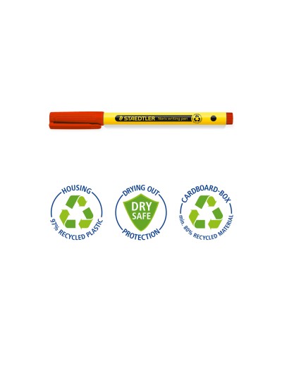 Rotulador staedtler noris writing pen 307 tinta base de agua punta fina trazo 0,6 mm rojo