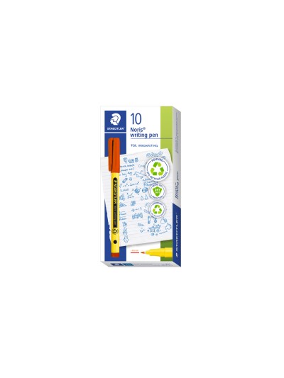 Rotulador staedtler noris writing pen 307 tinta base de agua punta fina trazo 0,6 mm rojo