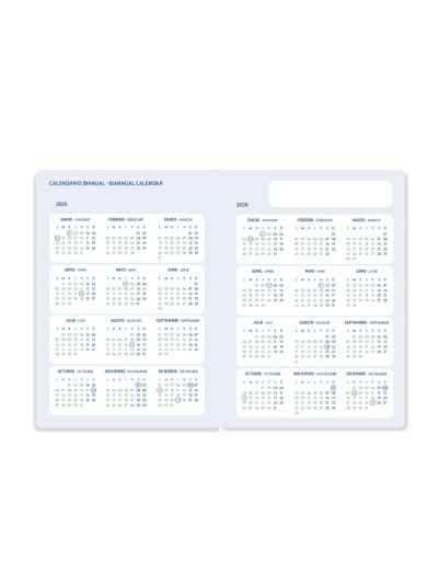 Agenda escolar liderpapel 25-2 6 espiral basic verde menta semana vista a5 bilingüe papel fsc 70 gr