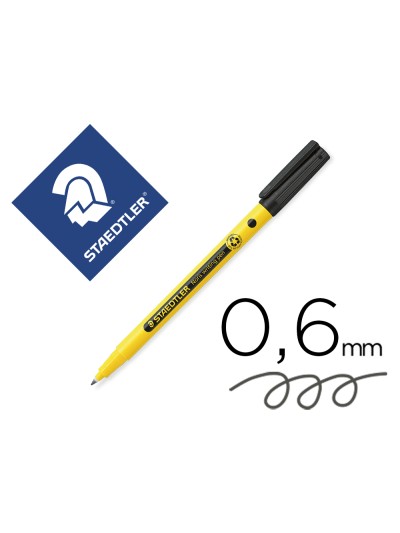 Rotulador staedtler noris writing pen 307 tinta base de agua punta fina trazo 0,6 mm negro