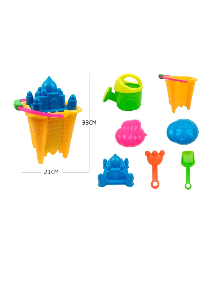 Cubo de playa ao zhi para jugar con la arena set 7 piezas palacio Cubo de playa ao zhi para jugar con la arena set 7 piezas palacio