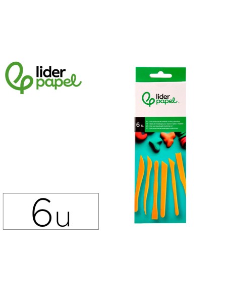 Instrumentos de modelar liderpapel para arcilla y plastilina caja de 6 piezas
