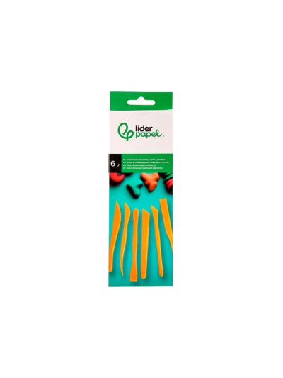 Instrumentos de modelar liderpapel para arcilla y plastilina caja de 6 piezas