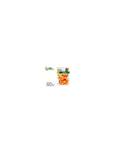 Pompones de colores liderpapel 1 cm tonalidades calidas bolsa con 120 unidades