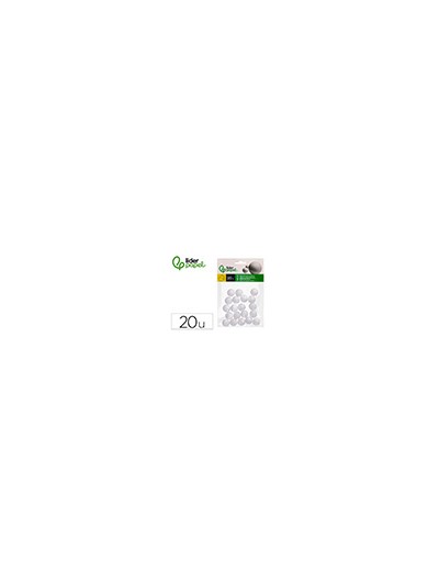 Figura de espuma blanca liderpapel bola de 2 cm bolsa con 20 unidades
