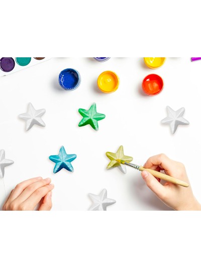 Figura de espuma blanca liderpapel estrella de 4 cm bolsa con 6 unidades