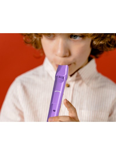 Flauta hohner 9508 color lavanda funda verde y transparente