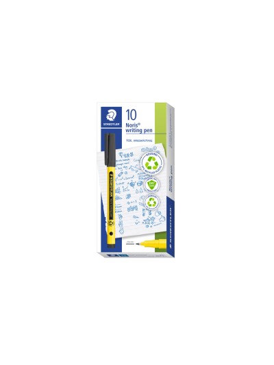 Rotulador staedtler noris writing pen 307 tinta base de agua punta fina trazo 0,6 mm negro