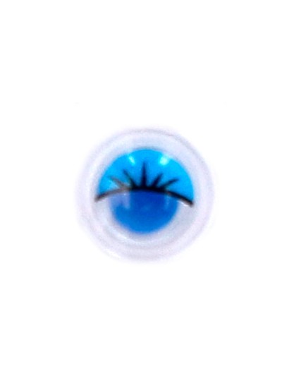 Ojo adhesivo liderpapel 10 mm con pupila de color y pestaña de color pack de 33 unidades