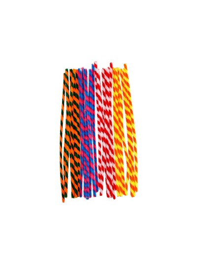 Limpiapipas de chenilla liderpapel 30 cm dos colores mate surtidos bolsa de 30 unidades