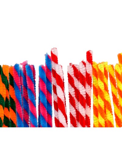 Limpiapipas de chenilla liderpapel 30 cm dos colores mate surtidos bolsa de 30 unidades