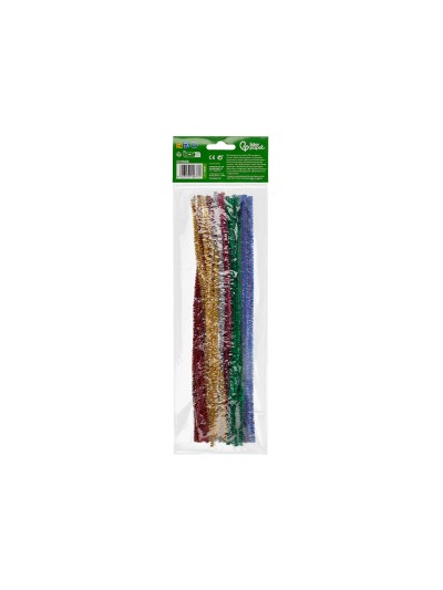Limpiapipas de chenilla liderpapel 30 cm colores brillantes surtidos bolsa de 30 unidades