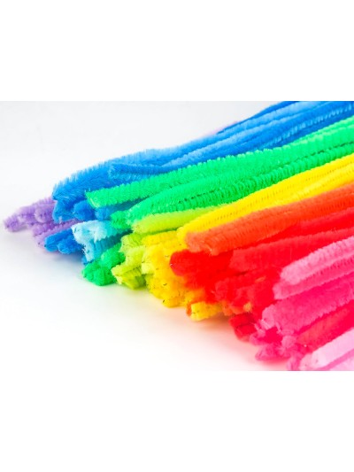 Limpiapipas de chenilla liderpapel 30 cm colores mate surtidos bolsa de 100 unidades
